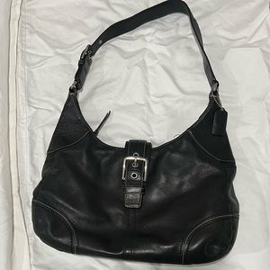 Coach black shoulder bag purse